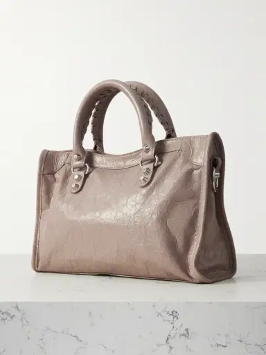 Balenciaga Le City Small Embellished Textured-leather Tote | Thumbnail 3 Balenciaga Le City Small Embellished Textured-leather Tote | Thumbnail 3