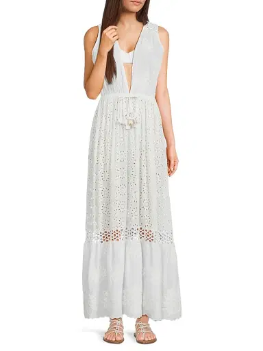 Ramy Brook Women's Paxton Cotton Cover-Up Maxi Dress - White Floral | Thumbnail 2 Ramy Brook Women's Paxton Cotton Cover-Up Maxi Dress - White Floral | Thumbnail 2