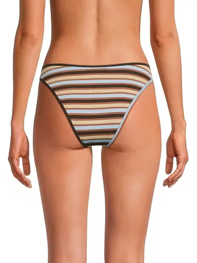Ramy Brook Women's Isla Striped Bikini Bottom - Beach Brown Stripe | Thumbnail 5 Ramy Brook Women's Isla Striped Bikini Bottom - Beach Brown Stripe | Thumbnail 5