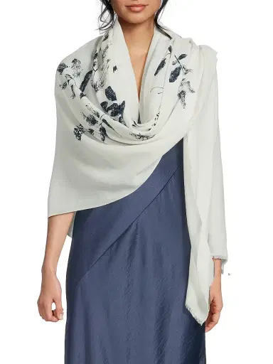Faliero Sarti Women's Ramona Floral Scarf - Blue | Thumbnail 1 Faliero Sarti Women's Ramona Floral Scarf - Blue | Thumbnail 1