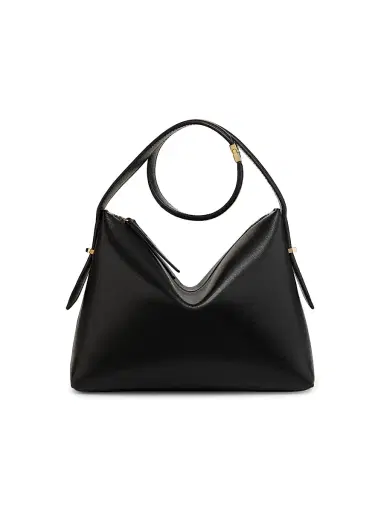 Toteme Women's Scoop Leather Wristlet - Black | Thumbnail 1 Toteme Women's Scoop Leather Wristlet - Black | Thumbnail 1