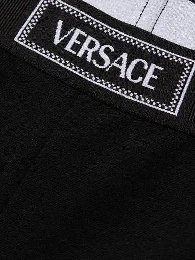 Versace Women's 90's Logo Seamless Leggings - Black | Thumbnail 7 Versace Women's 90's Logo Seamless Leggings - Black | Thumbnail 7