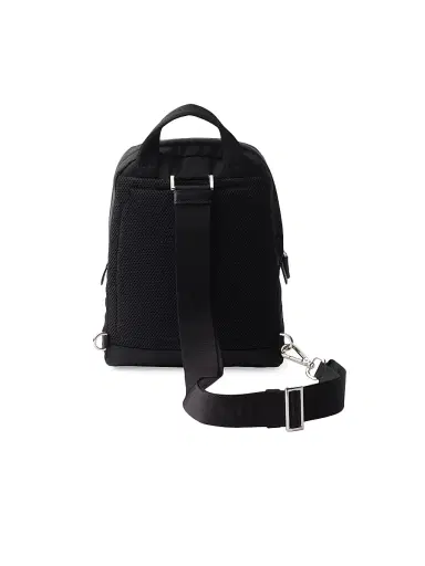 Prada Men's Re-Nylon and Saffiano Leather Backpack - Black | Thumbnail 3 Prada Men's Re-Nylon and Saffiano Leather Backpack - Black | Thumbnail 3