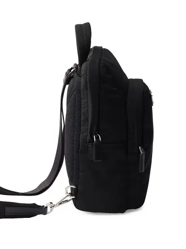 Prada Men's Re-Nylon and Saffiano Leather Backpack - Black | Thumbnail 4 Prada Men's Re-Nylon and Saffiano Leather Backpack - Black | Thumbnail 4
