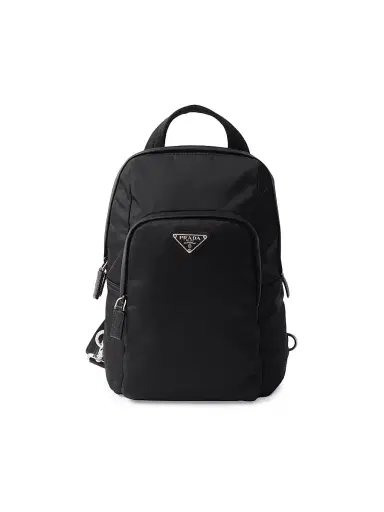 Prada Men's Re-Nylon and Saffiano Leather Backpack - Black | Thumbnail 1 Prada Men's Re-Nylon and Saffiano Leather Backpack - Black | Thumbnail 1