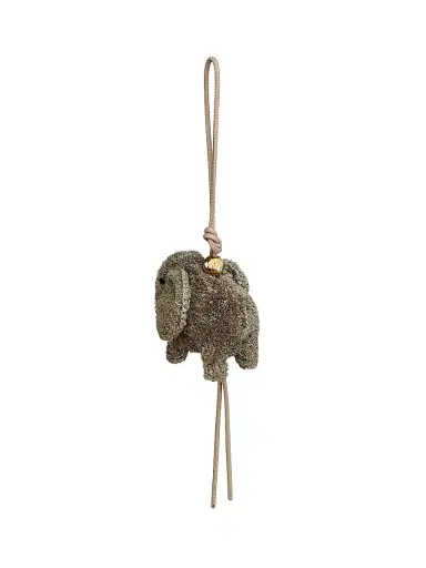 LOEWE Women's x Paula's Ibiza Raffia & Leather Elephant Charm - Grey | Thumbnail 2 LOEWE Women's x Paula's Ibiza Raffia & Leather Elephant Charm - Grey | Thumbnail 2