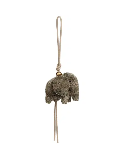 LOEWE Women's x Paula's Ibiza Raffia & Leather Elephant Charm - Grey | Thumbnail 1 LOEWE Women's x Paula's Ibiza Raffia & Leather Elephant Charm - Grey | Thumbnail 1