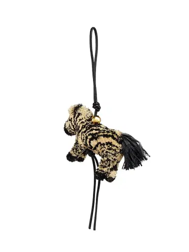 LOEWE Women's x Paula's Ibiza Raffia & Leather Zebra Charm - Natural Black | Thumbnail 2 LOEWE Women's x Paula's Ibiza Raffia & Leather Zebra Charm - Natural Black | Thumbnail 2