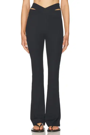 Nike Zenvy Cutout Gentle Support High Waisted Rib Flare Legging | Thumbnail 1 Nike Zenvy Cutout Gentle Support High Waisted Rib Flare Legging | Thumbnail 1