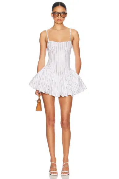 Helsa Stripe Bubble Mini Dress | Thumbnail 1 Helsa Stripe Bubble Mini Dress | Thumbnail 1