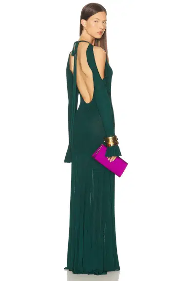 Christopher John Rogers Cold Shoulder Maxi Dress | Thumbnail 1 Christopher John Rogers Cold Shoulder Maxi Dress | Thumbnail 1