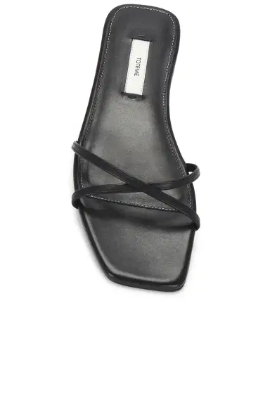 Toteme Leather Crossover Slide | Thumbnail 4 Toteme Leather Crossover Slide | Thumbnail 4