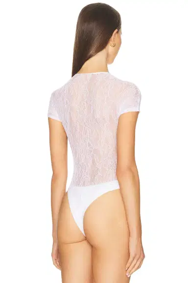 Wardrobe.NYC Lace Cap Sleeve Bodysuit | Thumbnail 4 Wardrobe.NYC Lace Cap Sleeve Bodysuit | Thumbnail 4