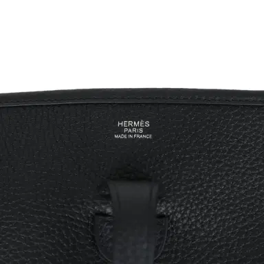 HERMÈS Hermes Evelyne III PM Black Clemence Palladium Hardware | Thumbnail 7 HERMÈS Hermes Evelyne III PM Black Clemence Palladium Hardware | Thumbnail 7