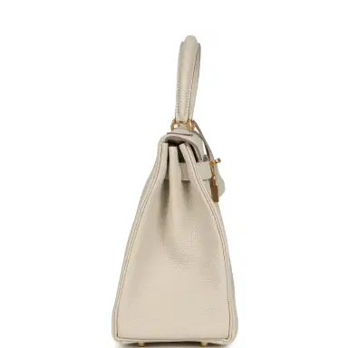 HERMÈS Hermes Kelly Retourne 28 Craie Togo Gold Hardware | Thumbnail 3 HERMÈS Hermes Kelly Retourne 28 Craie Togo Gold Hardware | Thumbnail 3
