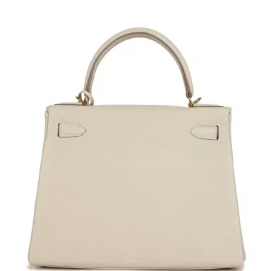 HERMÈS Hermes Kelly Retourne 28 Craie Togo Gold Hardware | Thumbnail 4 HERMÈS Hermes Kelly Retourne 28 Craie Togo Gold Hardware | Thumbnail 4