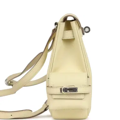 HERMÈS Hermes Mini Kelly Jump Backpack Jaune Milton Swift Palladium Hardware | Thumbnail 4 HERMÈS Hermes Mini Kelly Jump Backpack Jaune Milton Swift Palladium Hardware | Thumbnail 4