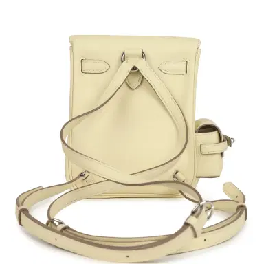 HERMÈS Hermes Mini Kelly Jump Backpack Jaune Milton Swift Palladium Hardware | Thumbnail 5 HERMÈS Hermes Mini Kelly Jump Backpack Jaune Milton Swift Palladium Hardware | Thumbnail 5