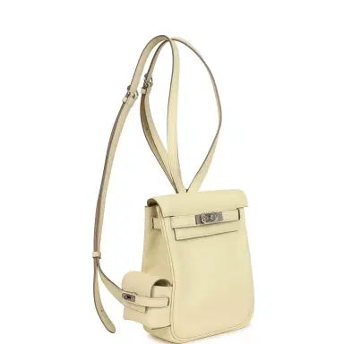 HERMÈS Hermes Mini Kelly Jump Backpack Jaune Milton Swift Palladium Hardware | Thumbnail 8 HERMÈS Hermes Mini Kelly Jump Backpack Jaune Milton Swift Palladium Hardware | Thumbnail 8