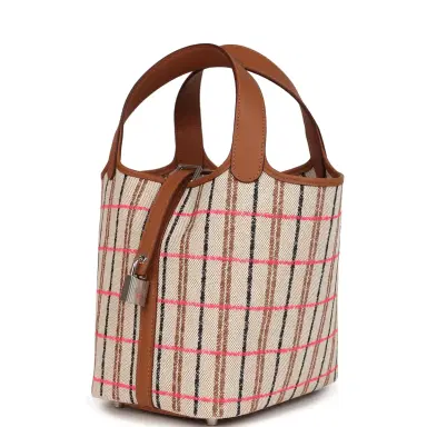 HERMÈS Hermes Picotin Lock 18 Gold, Ecru-Beige, Rose Pop, Black Toile H and Fauve Swift and Toile H Palladium Hardware | Thumbnail 3 HERMÈS Hermes Picotin Lock 18 Gold, Ecru-Beige, Rose Pop, Black Toile H and Fauve Swift and Toile H Palladium Hardware | Thumbnail 3