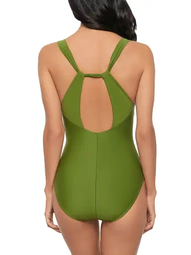 Magicsuit Women's Solid Dakota One-Piece Swimsuit - Basil | Thumbnail 4 Magicsuit Women's Solid Dakota One-Piece Swimsuit - Basil | Thumbnail 4