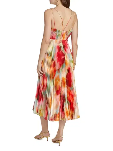 As It May Women's Nylah Printed Satin Midi-Dress - Blurred Garden | Thumbnail 5 As It May Women's Nylah Printed Satin Midi-Dress - Blurred Garden | Thumbnail 5