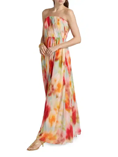 As It May Women's Marlee Crinkle Chiffon Gown - Blurred Garden | Thumbnail 2 As It May Women's Marlee Crinkle Chiffon Gown - Blurred Garden | Thumbnail 2