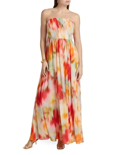 As It May Women's Marlee Crinkle Chiffon Gown - Blurred Garden | Thumbnail 3 As It May Women's Marlee Crinkle Chiffon Gown - Blurred Garden | Thumbnail 3