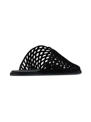 Neous Women's Atik Woven Leather Flat Mules - Black | Thumbnail 2 Neous Women's Atik Woven Leather Flat Mules - Black | Thumbnail 2