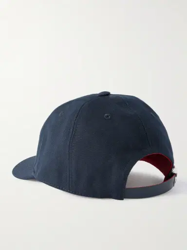 Christian Louboutin Mooncrest Ivy Logo-Embroidered Leather-Trimmed Cotton-Canvas Cap - Men | Thumbnail 3 Christian Louboutin Mooncrest Ivy Logo-Embroidered Leather-Trimmed Cotton-Canvas Cap - Men | Thumbnail 3