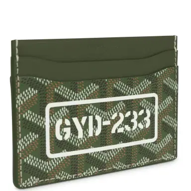 goyard Goyard Goyardine Canvas Khaki Saint-Sulpice Card Wallet | Thumbnail 2 goyard Goyard Goyardine Canvas Khaki Saint-Sulpice Card Wallet | Thumbnail 2