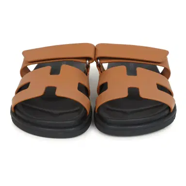 HERMÈS Hermes Chypre Techno Sandals Naturel Calfskin Palladium Hardware 36 EU | Thumbnail 2 HERMÈS Hermes Chypre Techno Sandals Naturel Calfskin Palladium Hardware 36 EU | Thumbnail 2