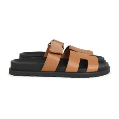 HERMÈS Hermes Chypre Techno Sandals Naturel Calfskin Palladium Hardware 36 EU | Thumbnail 4 HERMÈS Hermes Chypre Techno Sandals Naturel Calfskin Palladium Hardware 36 EU | Thumbnail 4