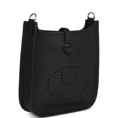 HERMÈS Hermes Evelyne TPM Black Clemence Palladium Hardware | Thumbnail 2 HERMÈS Hermes Evelyne TPM Black Clemence Palladium Hardware | Thumbnail 2