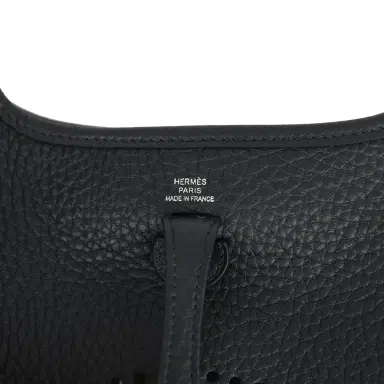 HERMÈS Hermes Evelyne TPM Black Clemence Palladium Hardware | Thumbnail 7 HERMÈS Hermes Evelyne TPM Black Clemence Palladium Hardware | Thumbnail 7