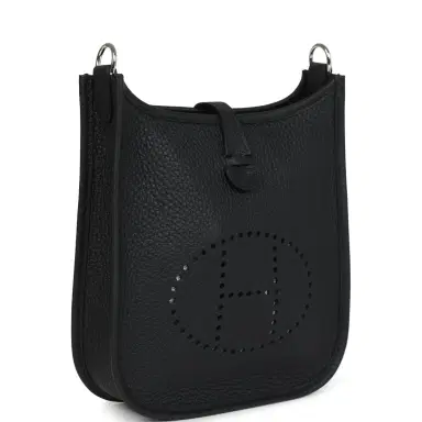 HERMÈS Hermes Evelyne TPM Black Clemence Palladium Hardware | Thumbnail 2 HERMÈS Hermes Evelyne TPM Black Clemence Palladium Hardware | Thumbnail 2