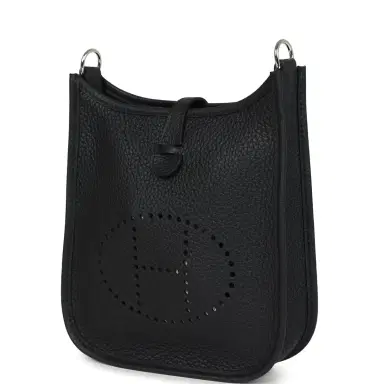HERMÈS Hermes Evelyne TPM Black Clemence Palladium Hardware | Thumbnail 3 HERMÈS Hermes Evelyne TPM Black Clemence Palladium Hardware | Thumbnail 3