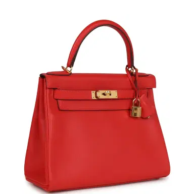 HERMÈS Pre-owned Hermes Kelly Retourne 28 Rouge Tomate Evercolor Gold Hardware | Thumbnail 2 HERMÈS Pre-owned Hermes Kelly Retourne 28 Rouge Tomate Evercolor Gold Hardware | Thumbnail 2