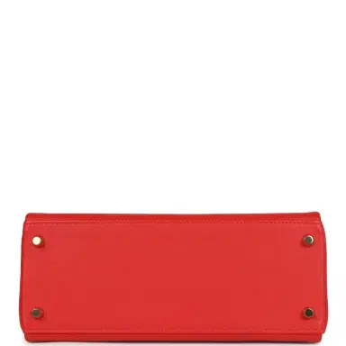 HERMÈS Pre-owned Hermes Kelly Retourne 28 Rouge Tomate Evercolor Gold Hardware | Thumbnail 6 HERMÈS Pre-owned Hermes Kelly Retourne 28 Rouge Tomate Evercolor Gold Hardware | Thumbnail 6
