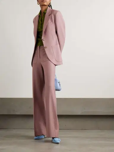 Victoria Beckham Alina Twill Wide-leg Pants | Thumbnail 2 Victoria Beckham Alina Twill Wide-leg Pants | Thumbnail 2