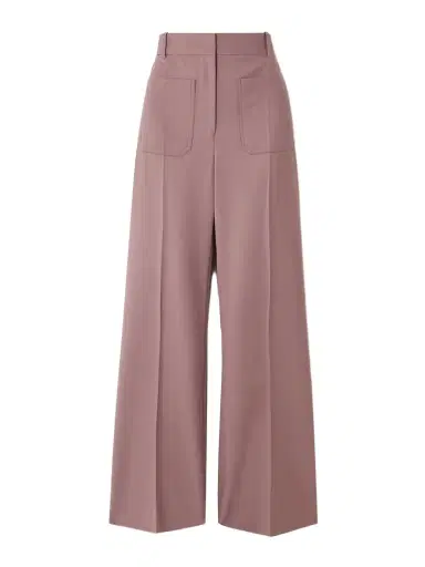 Victoria Beckham Alina Twill Wide-leg Pants | Thumbnail 1 Victoria Beckham Alina Twill Wide-leg Pants | Thumbnail 1