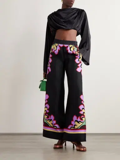 La DoubleJ Icon Palazzo Printed Silk-twill Wide-leg Pants | Thumbnail 2 La DoubleJ Icon Palazzo Printed Silk-twill Wide-leg Pants | Thumbnail 2