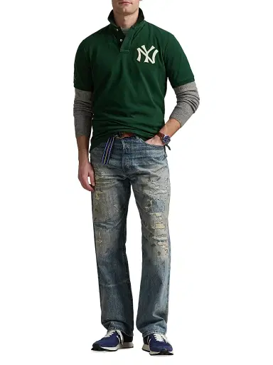Polo Ralph Lauren Men's Yankees Polo Shirt - College Green | Thumbnail 2 Polo Ralph Lauren Men's Yankees Polo Shirt - College Green | Thumbnail 2