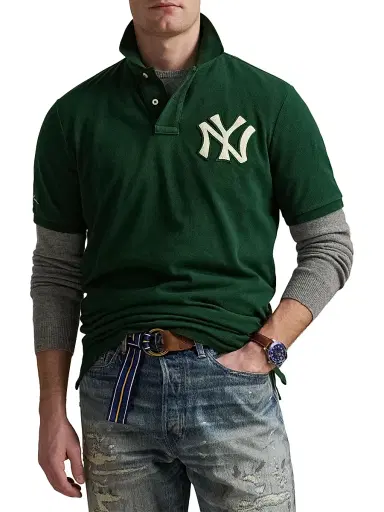 Polo Ralph Lauren Men's Yankees Polo Shirt - College Green | Thumbnail 4 Polo Ralph Lauren Men's Yankees Polo Shirt - College Green | Thumbnail 4