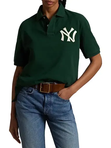 Polo Ralph Lauren Men's Yankees Polo Shirt - College Green | Thumbnail 6 Polo Ralph Lauren Men's Yankees Polo Shirt - College Green | Thumbnail 6
