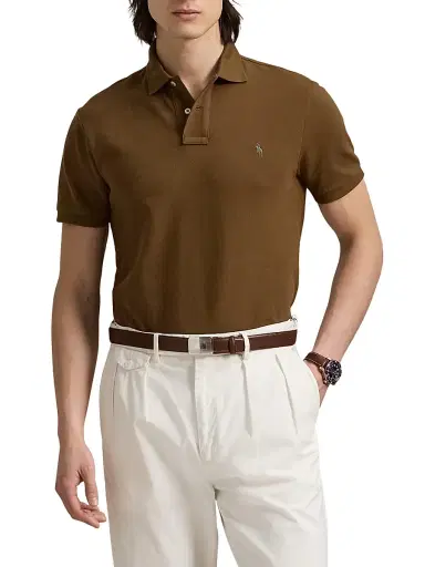 Polo Ralph Lauren Men's Custom-Slim-Fit Mesh Polo Shirt - Light Sport Heather | Thumbnail 16 Polo Ralph Lauren Men's Custom-Slim-Fit Mesh Polo Shirt - Light Sport Heather | Thumbnail 16