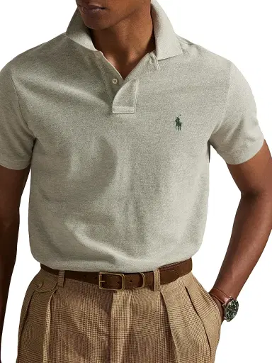 Polo Ralph Lauren Men's Custom-Slim-Fit Mesh Polo Shirt - Light Sport Heather | Thumbnail 22 Polo Ralph Lauren Men's Custom-Slim-Fit Mesh Polo Shirt - Light Sport Heather | Thumbnail 22