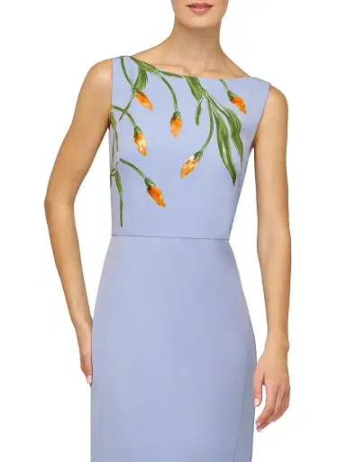 Kay Unger Women's Ira Embellished Column Gown - Blue Bird | Thumbnail 6 Kay Unger Women's Ira Embellished Column Gown - Blue Bird | Thumbnail 6