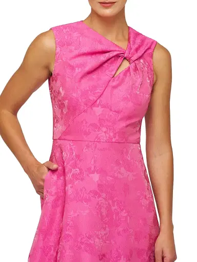 Kay Unger Women's Valencia Jacquard Sleeveless Midi-Dress - Pink Zinnia | Thumbnail 7 Kay Unger Women's Valencia Jacquard Sleeveless Midi-Dress - Pink Zinnia | Thumbnail 7