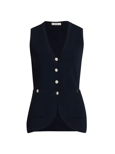 Et Ochs Women's Zoe Knit Relaxed-Fit Vest | Thumbnail 1 Et Ochs Women's Zoe Knit Relaxed-Fit Vest | Thumbnail 1